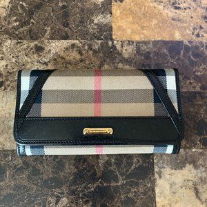 Authentic Burberry Nova Check Leather Wallet